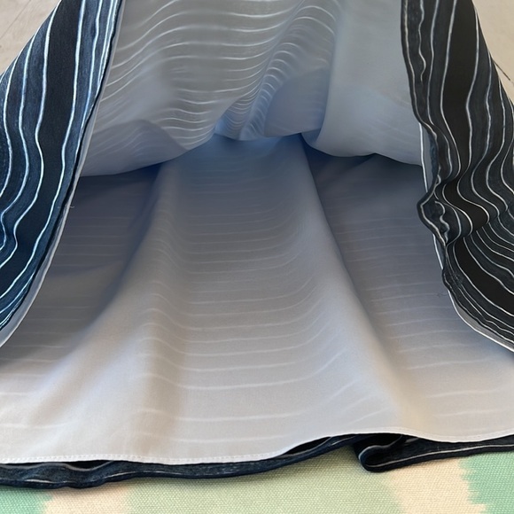 Vince Striped Ombre Print Silk Skirt - Picture 7 of 11